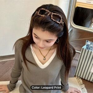 Leopard print cat eye glasses frame headband